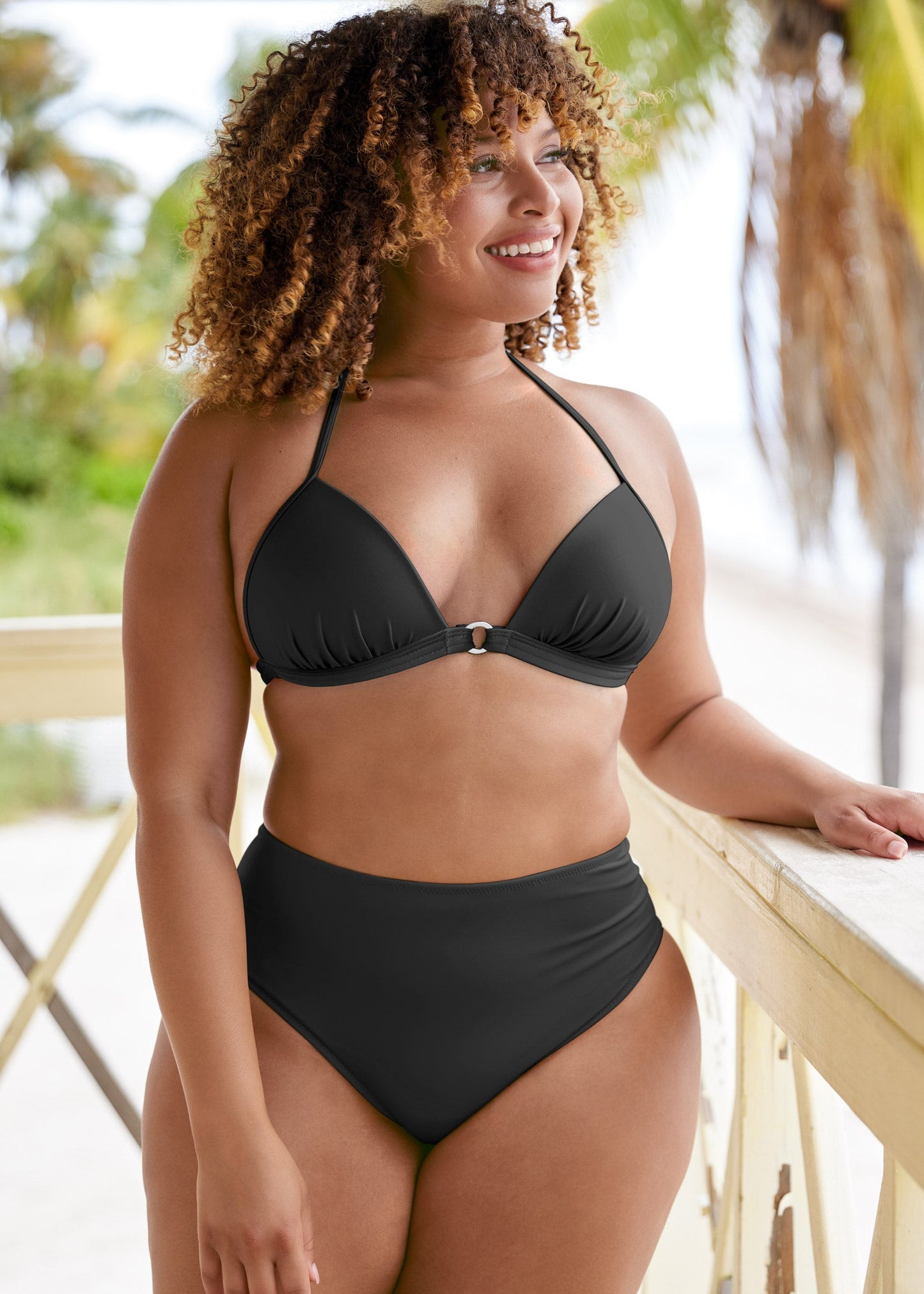 Santa Cruz Push-Up Triangle Top - Black Beauty