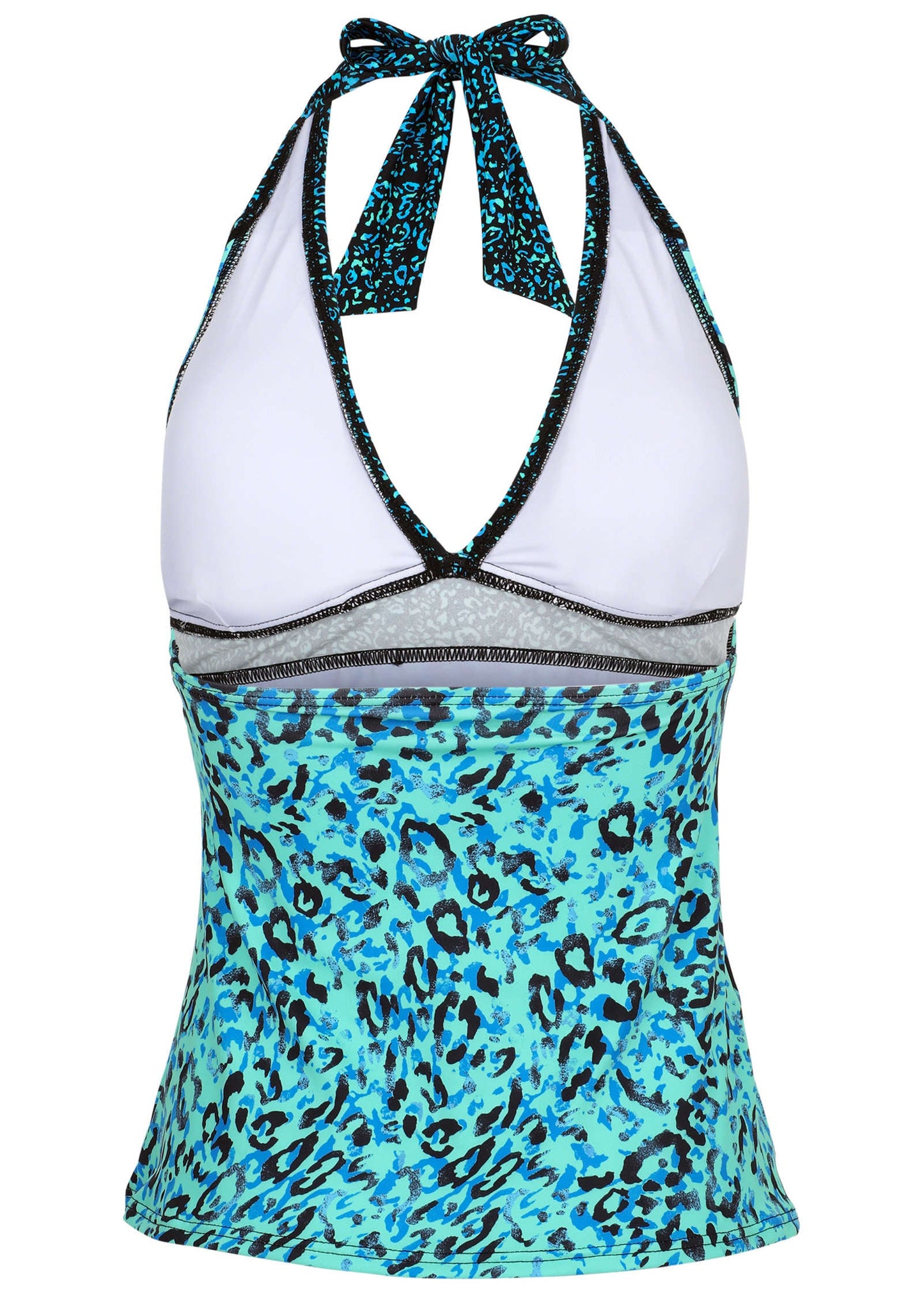 Athens Halter Tankini - Cool Leopard Combo
