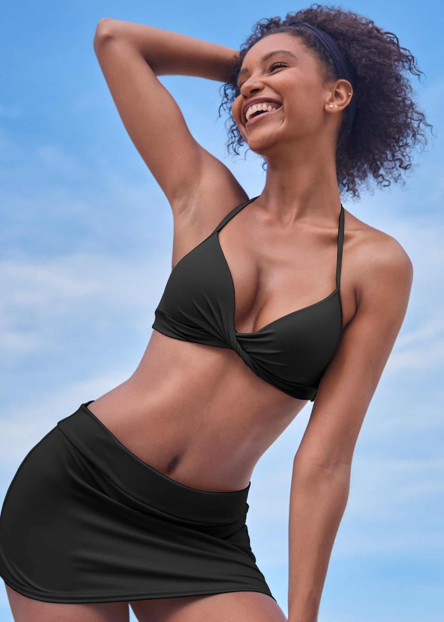 Aruba Swim Skirt - Black Beauty