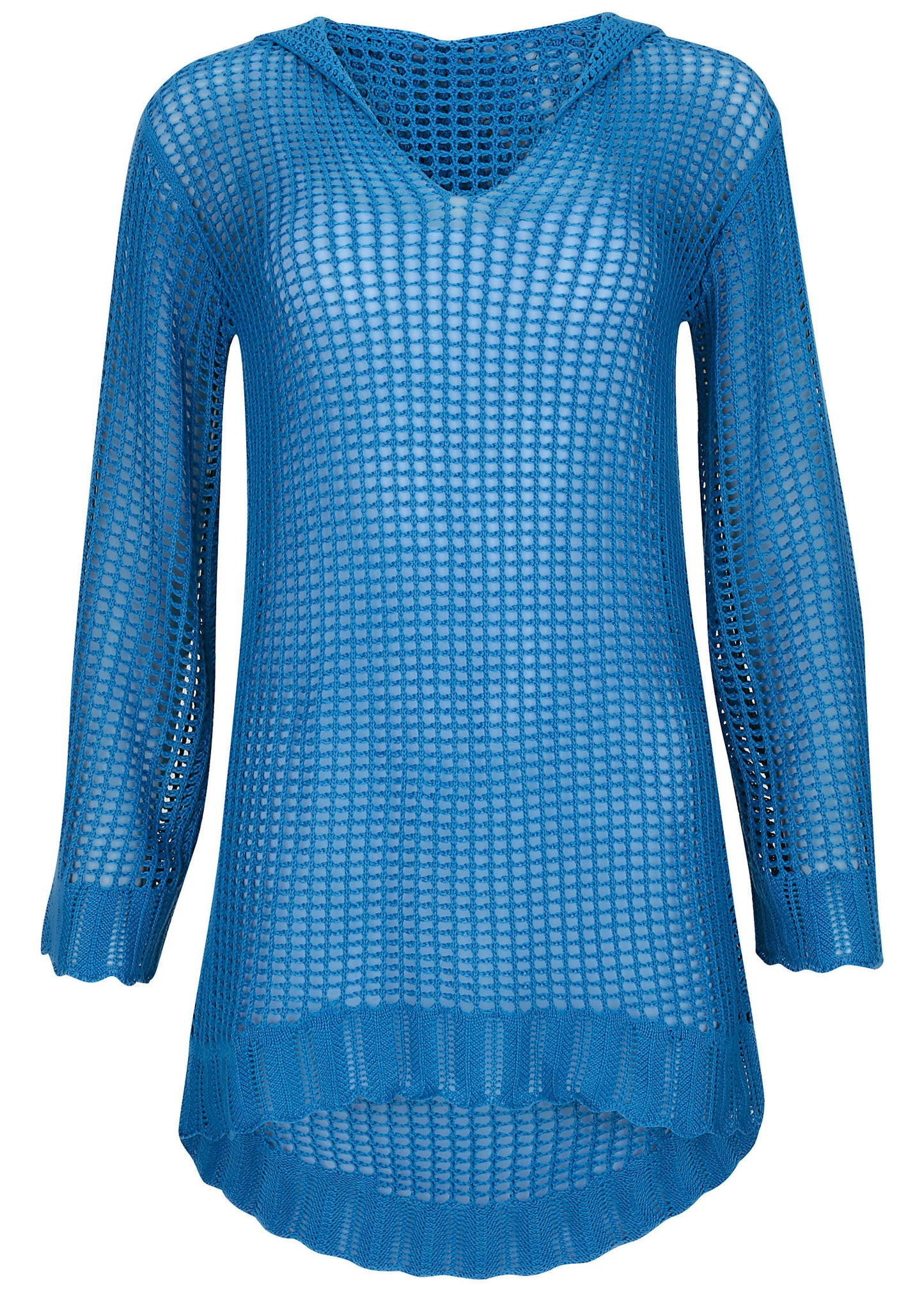 Crochet Cover-Up Dress - Azure Blue