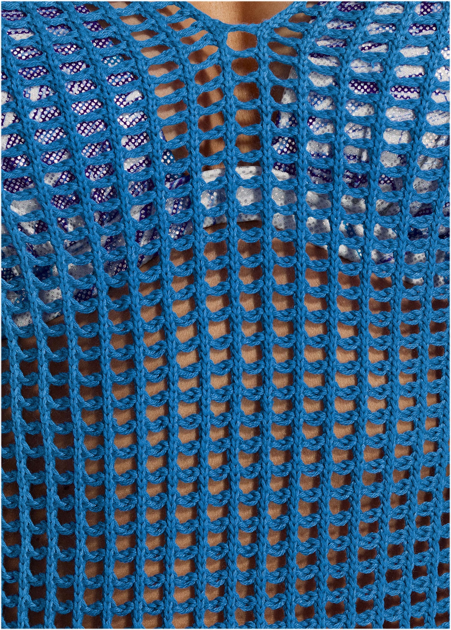 Crochet Cover-Up Dress - Azure Blue