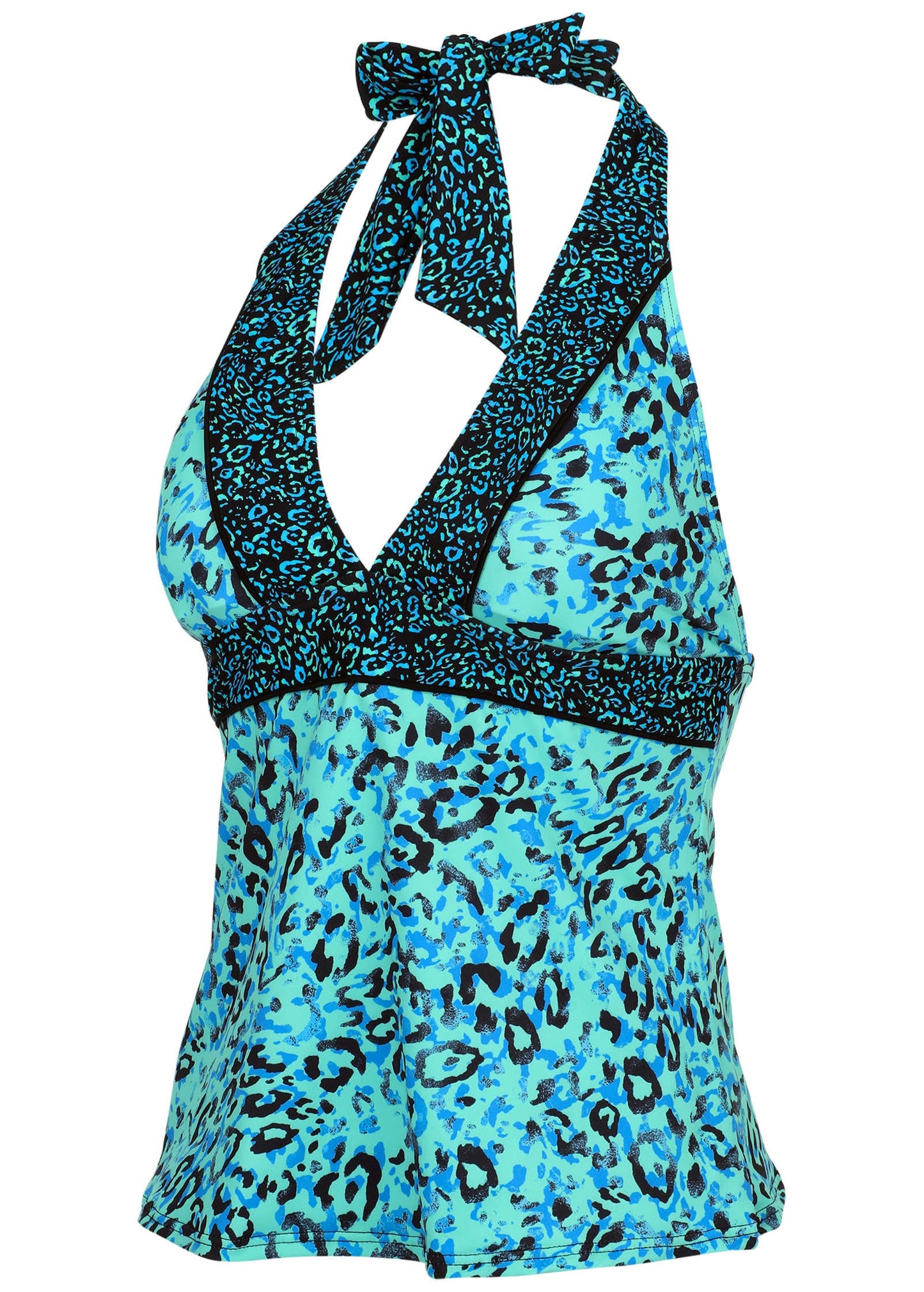 Athens Halter Tankini - Cool Leopard Combo