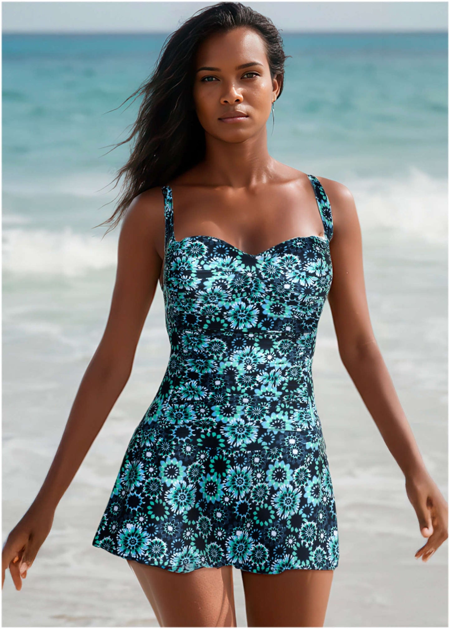St. Tropez Swim Dress - Cool Kaleidoscope