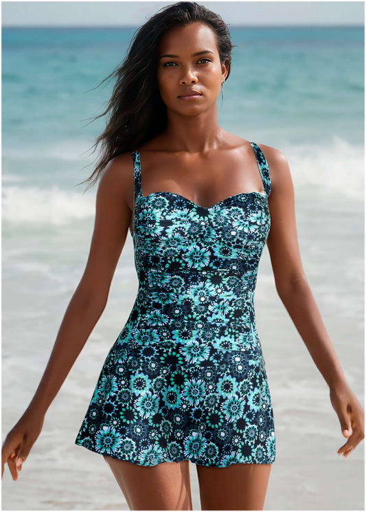 St. Tropez Swim Dress - Cool Kaleidoscope